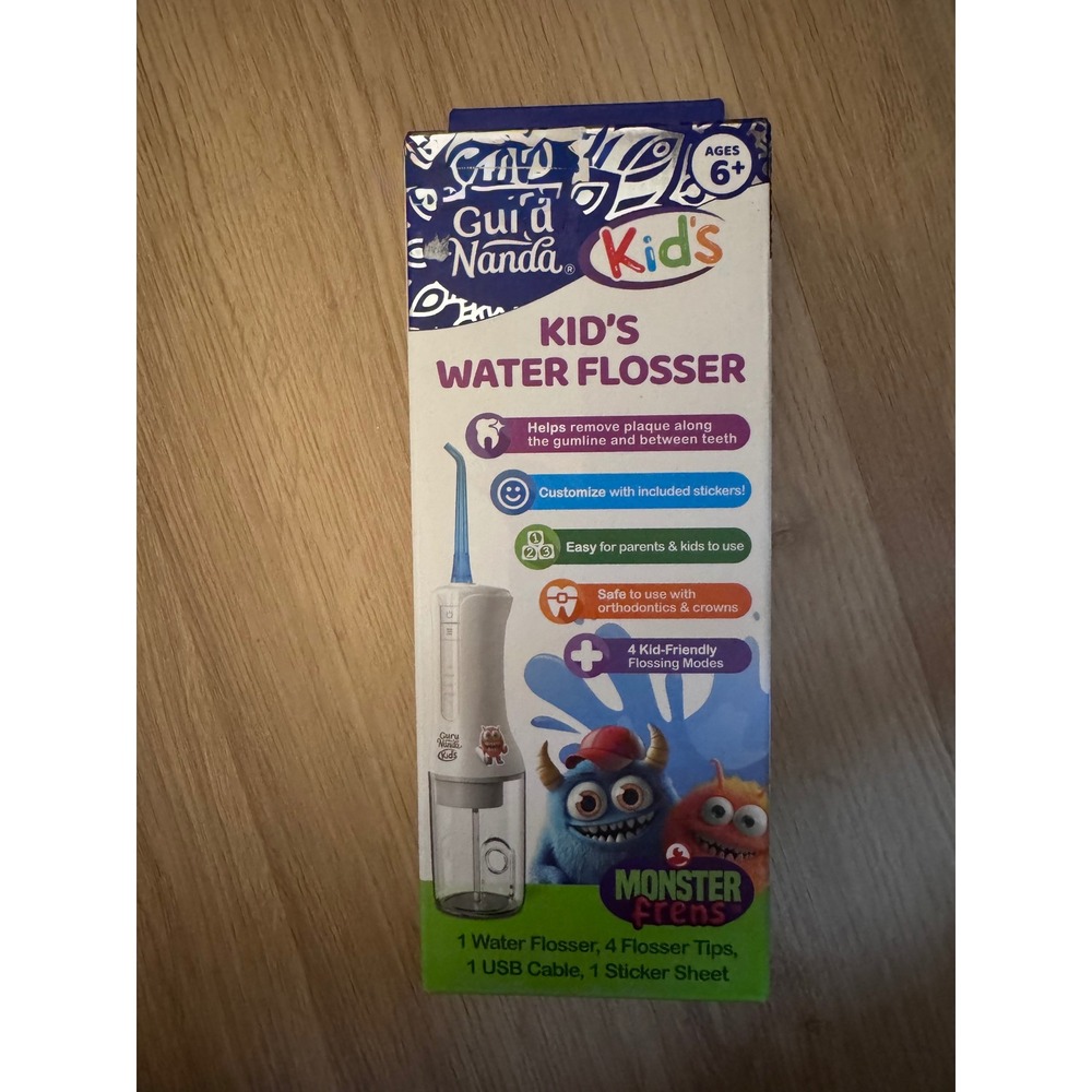 GuruNanda Kids Water Flosser Monster Frens Cordless Rechargeable  New